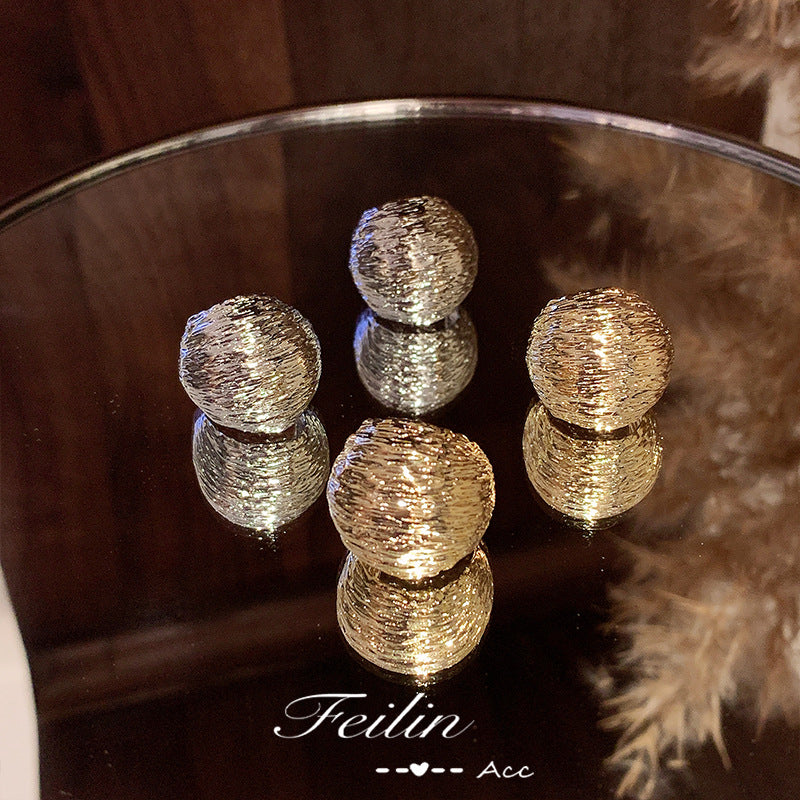 14k Gold Nugget Textured Dome Hoop Earrings nugget earrings