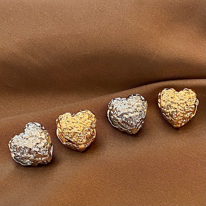 Heart Nugget Earrings